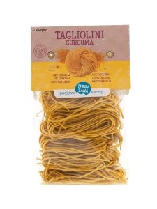 Tarwepasta met curcuma Pasta Tagliolini Curcuma 250gr. TerraSana